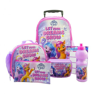 ست 6 در 1 کوله پشتی چرخدار 40 سانتی Bridlew Dstock مدل Rainbow Max - Backpack - Trolly Bag - Promotion Items 6 in 1 - Bridlew Dstock _کیف مدرسه